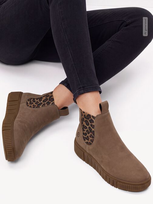 Chelsea boot, TAUPE/LEOPARD, hi-res