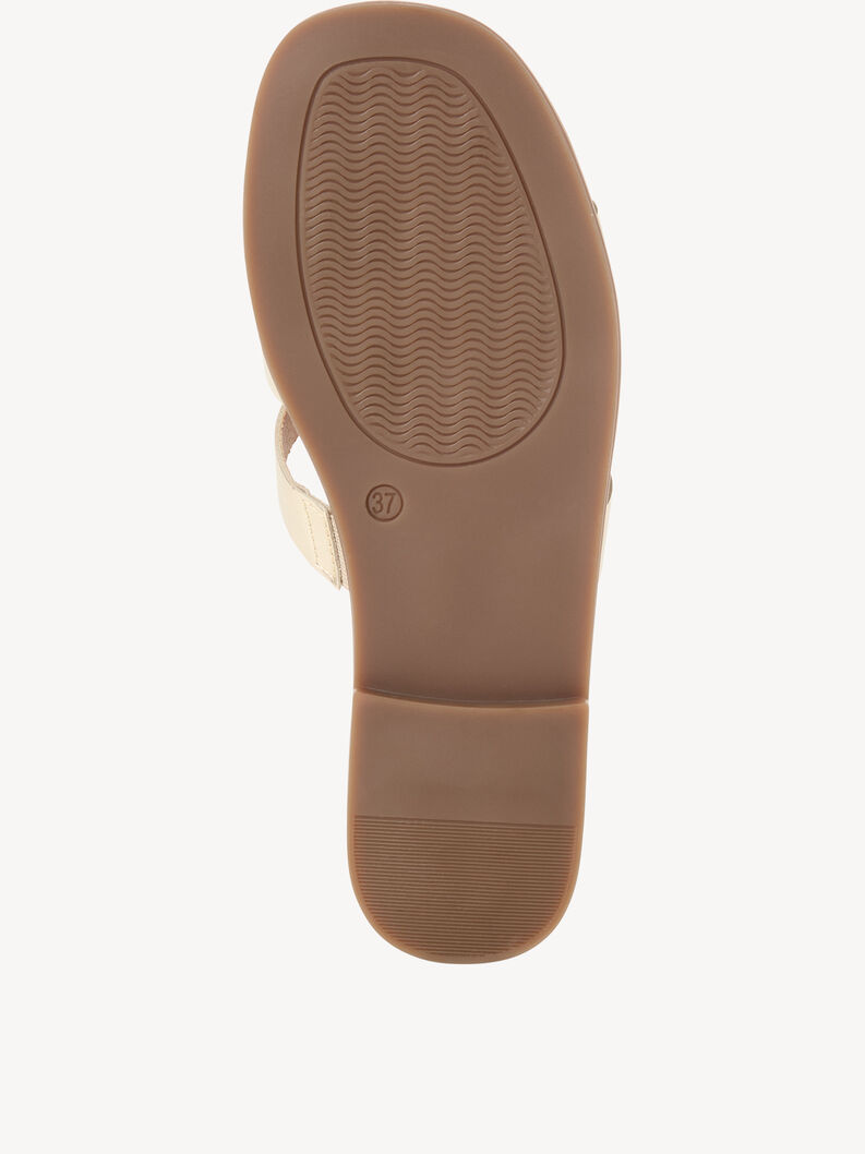 Mule en cuir - m&eacute;tallique, LIGHT GOLD MET, hi-res