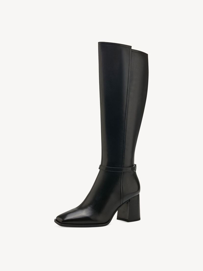 Leren Laarzen - zwart, BLACK, hi-res