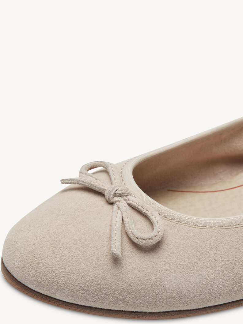 Lederballerina - beige, TAUPE, hi-res