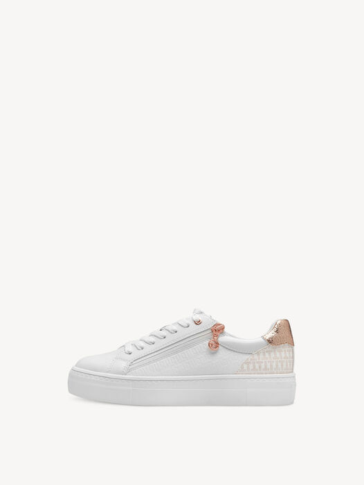 Sneaker, WHT/ROSE GOLD, hi-res