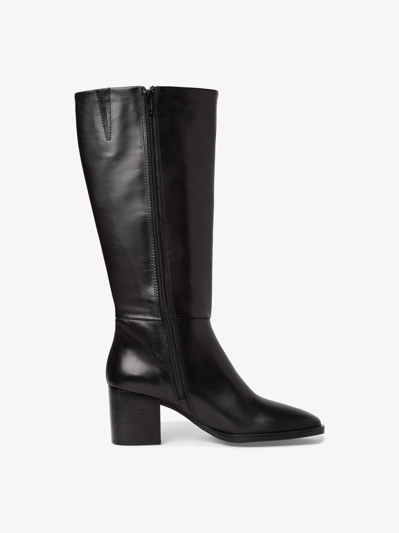 Lederstiefel - schwarz, BLACK, hi-res