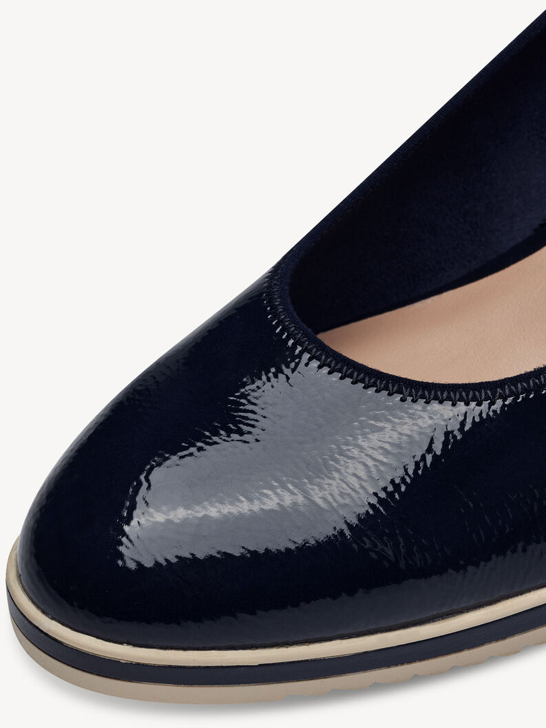 Kilepumps - blå, NAVY, hi-res