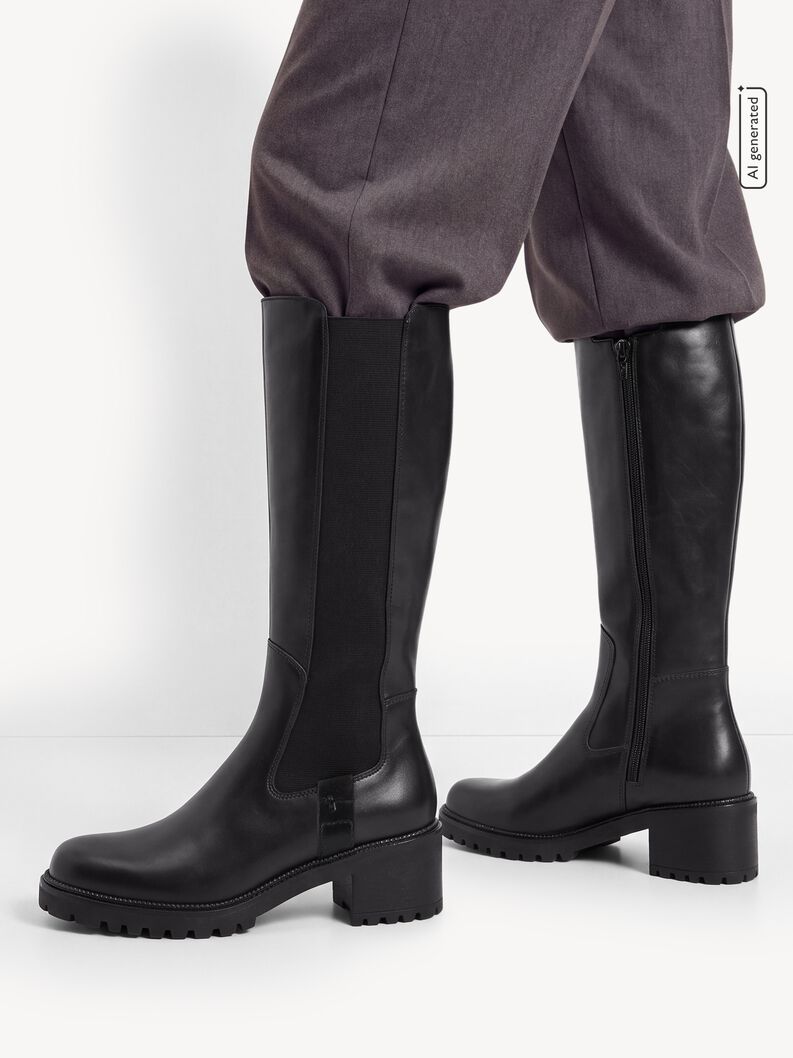 Bottes, BLACK LEATHER, hi-res