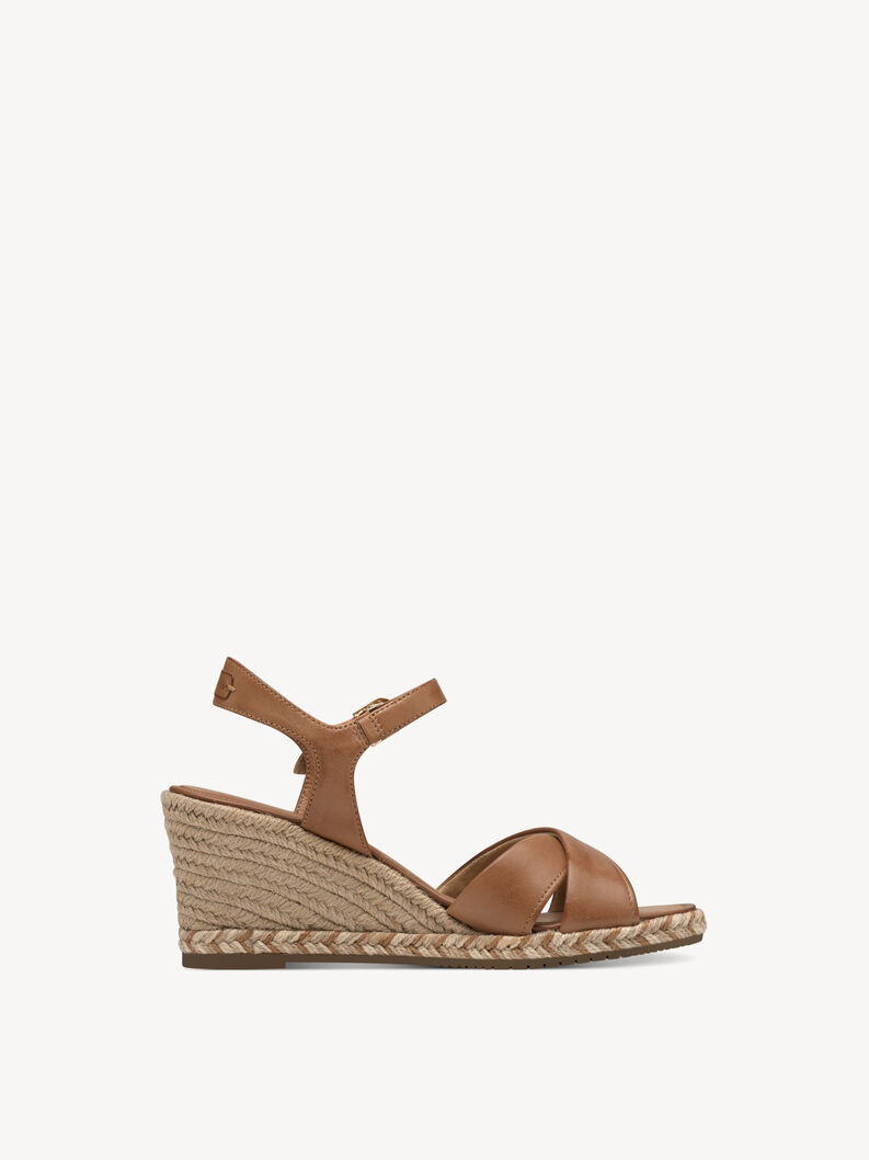 Heeled sandal, COGNAC, hi-res