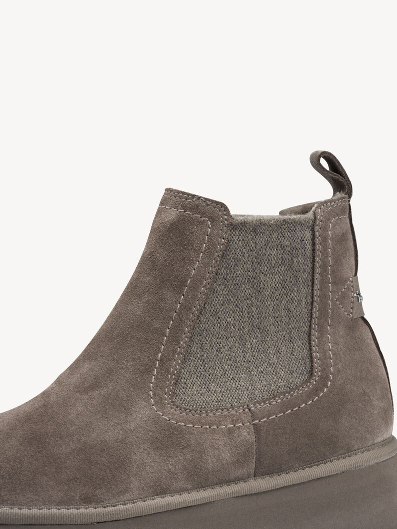 Lederstiefelette - beige Warmfutter, TAUPE, hi-res