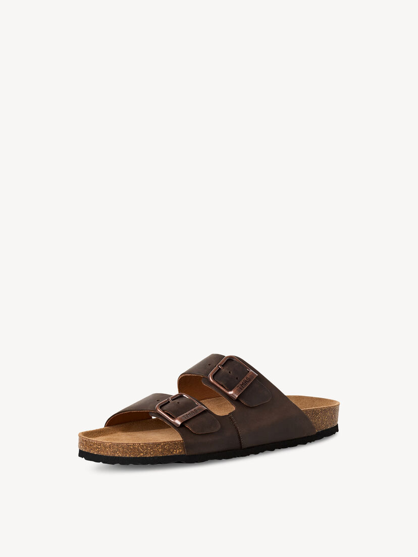Leren Slipper - bruin, BROWN PULL-UP, hi-res