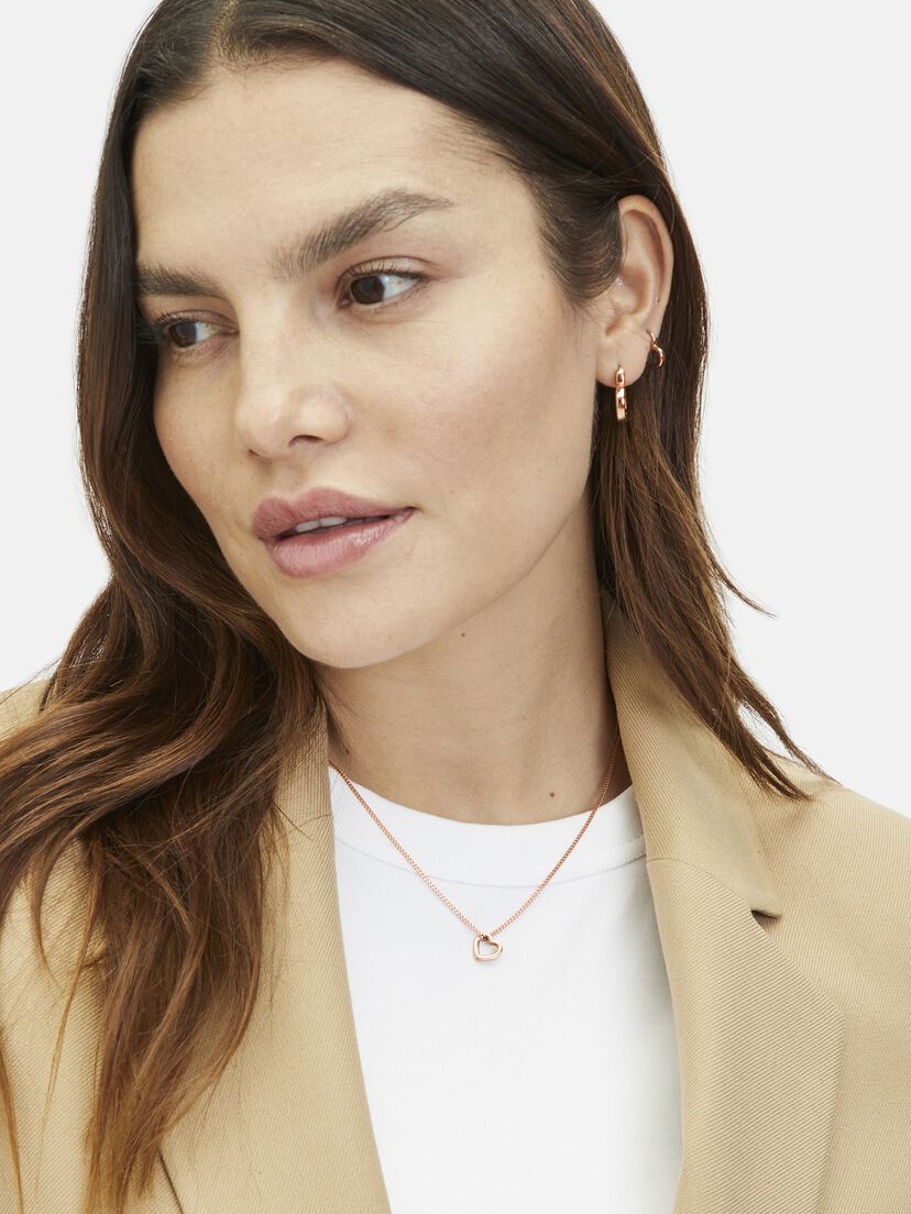 Halskettinge - rosegoud, roségold, hi-res