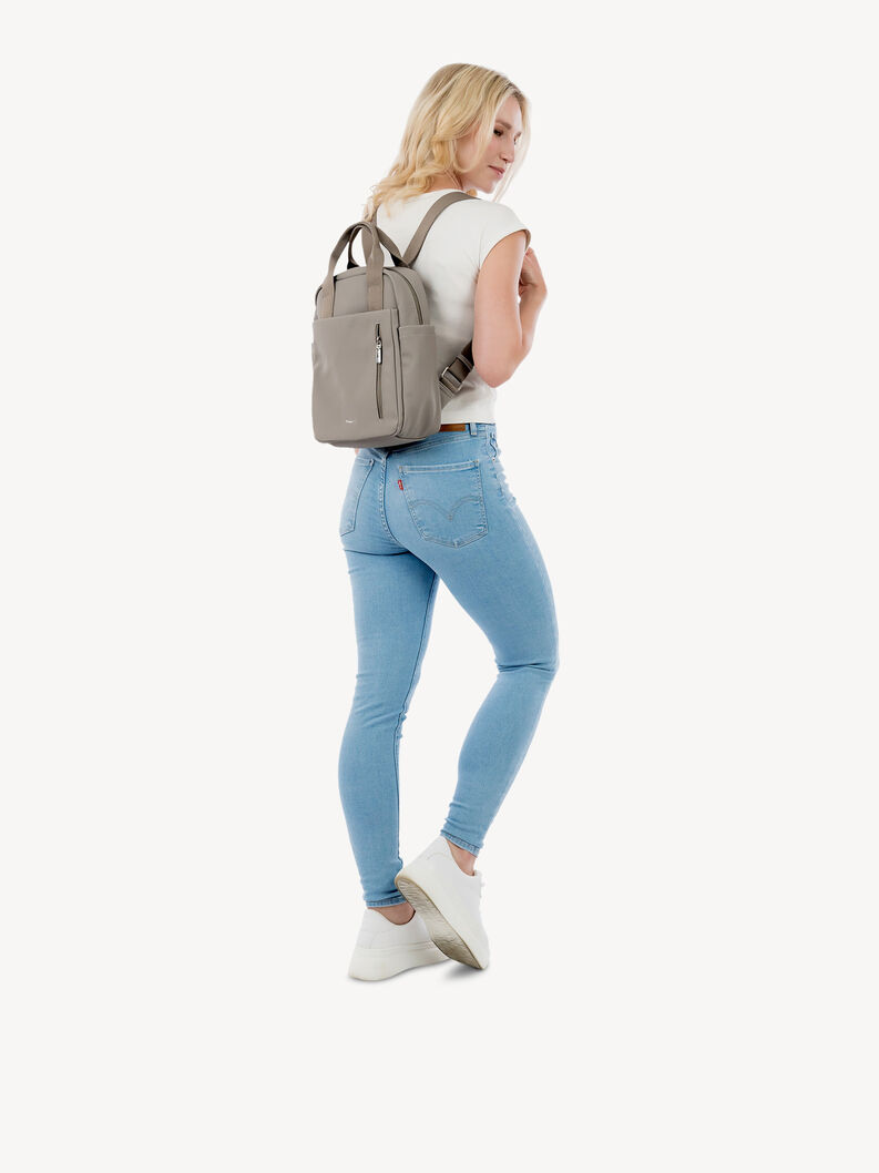 Backpack - grey, taupe, hi-res