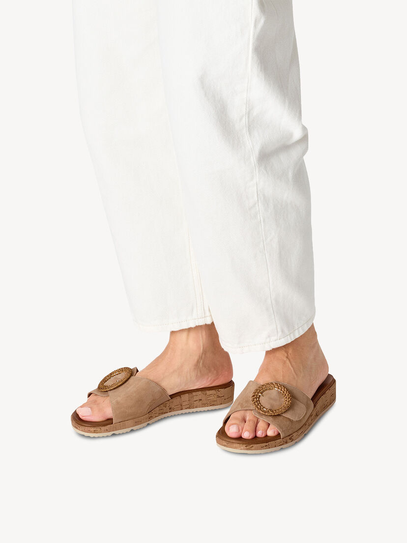 Leren Slipper - bruin, TAN, hi-res