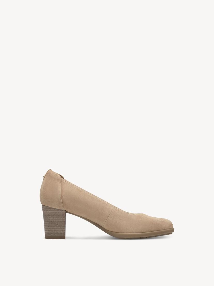 Leren Pumps - bruin, TAN SUEDE, hi-res
