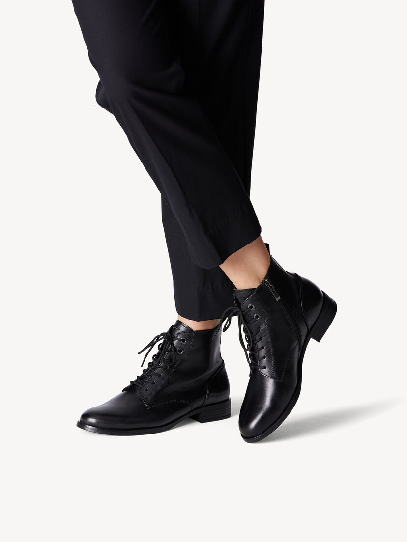 Enkellaarsje - zwart, BLACK, hi-res