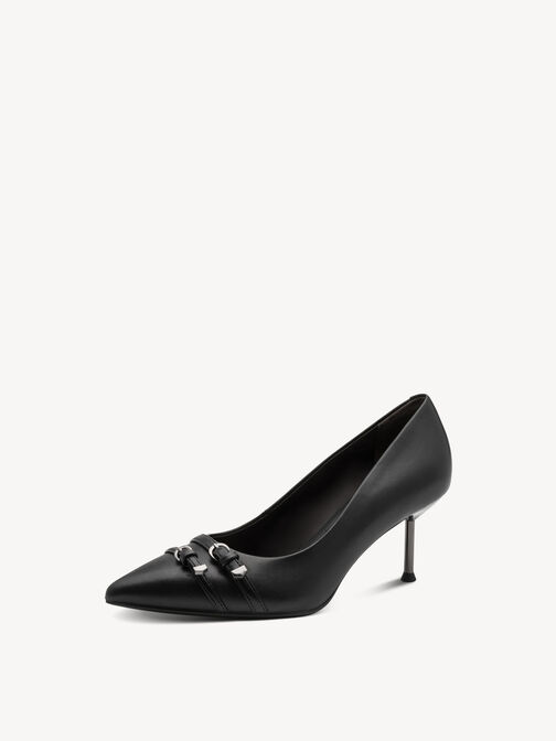 Escarpin, BLACK LEATHER, hi-res
