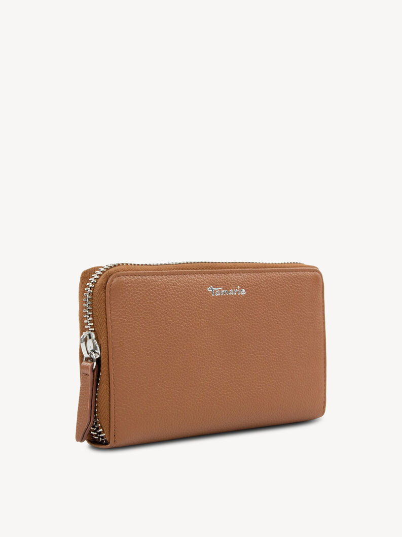 Leather Wallet - brown, COGNAC, hi-res