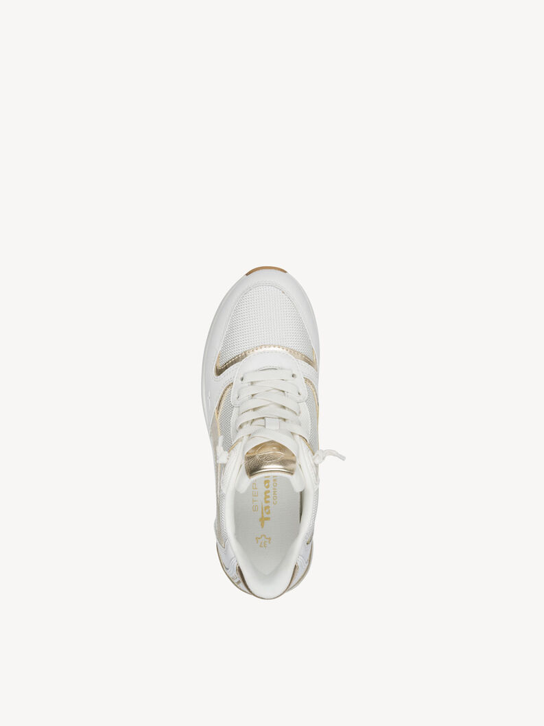 Sneaker - wit, WHITE/GOLD, hi-res