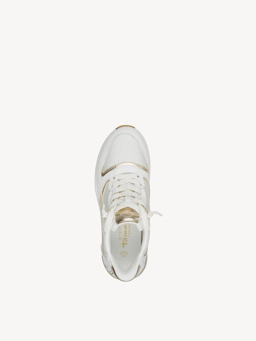 Sneaker, WHITE/GOLD, hi-res