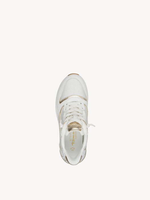 Sneaker, WHITE/GOLD, hi-res
