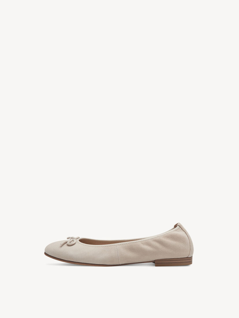 Leren Ballerina - beige, TAUPE, hi-res