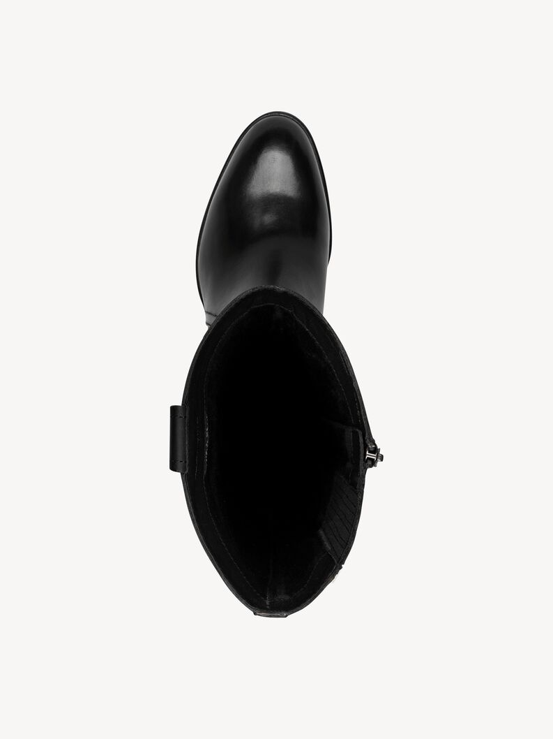 Kožen&eacute; Kozačky - čern&aacute;, BLACK LEATHER, hi-res