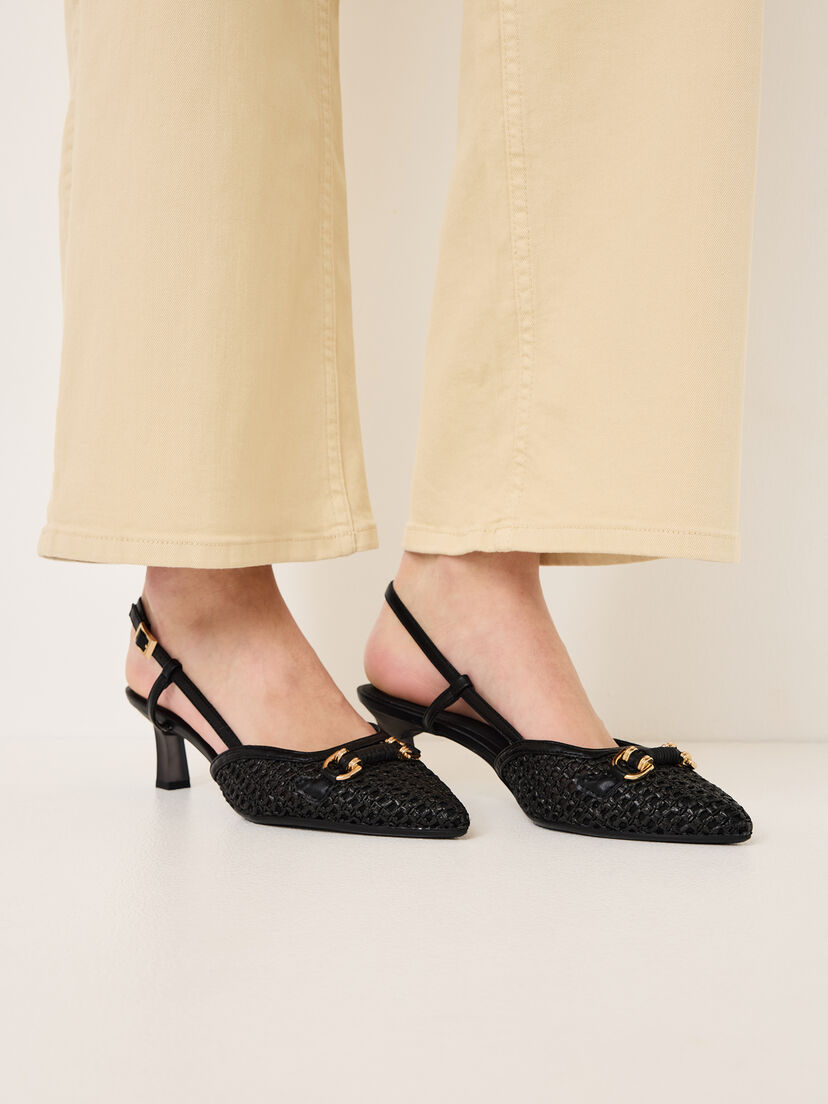 Slingpumps - zwart, BLACK, hi-res
