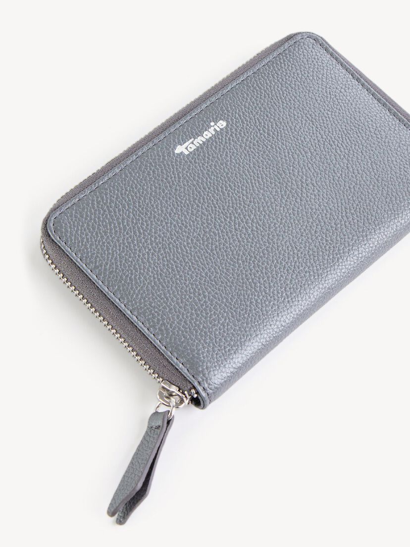 Leren Portemonnee - zilver, darksilver, hi-res