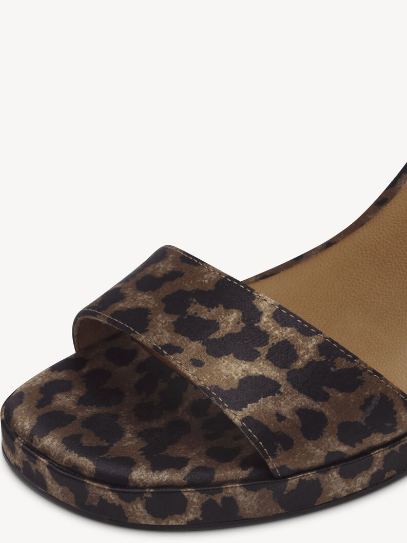 Σφηνοειδή σανδάλια - καφέ, LEOPARD, hi-res