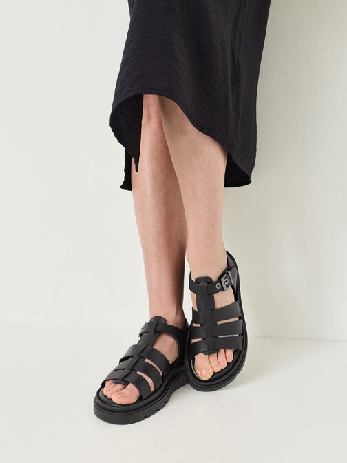 sand&aacute;le, BLACK LEATHER, hi-res