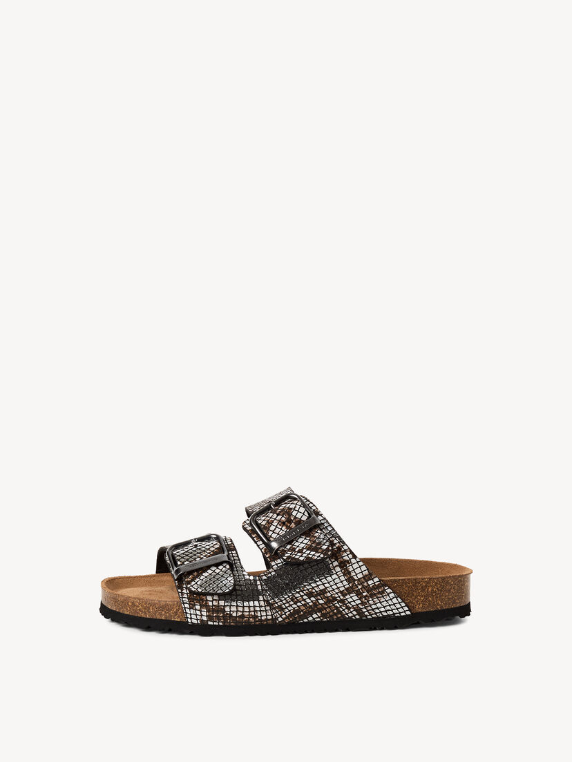 Slipper - zwart, BLACK/SNAKE, hi-res