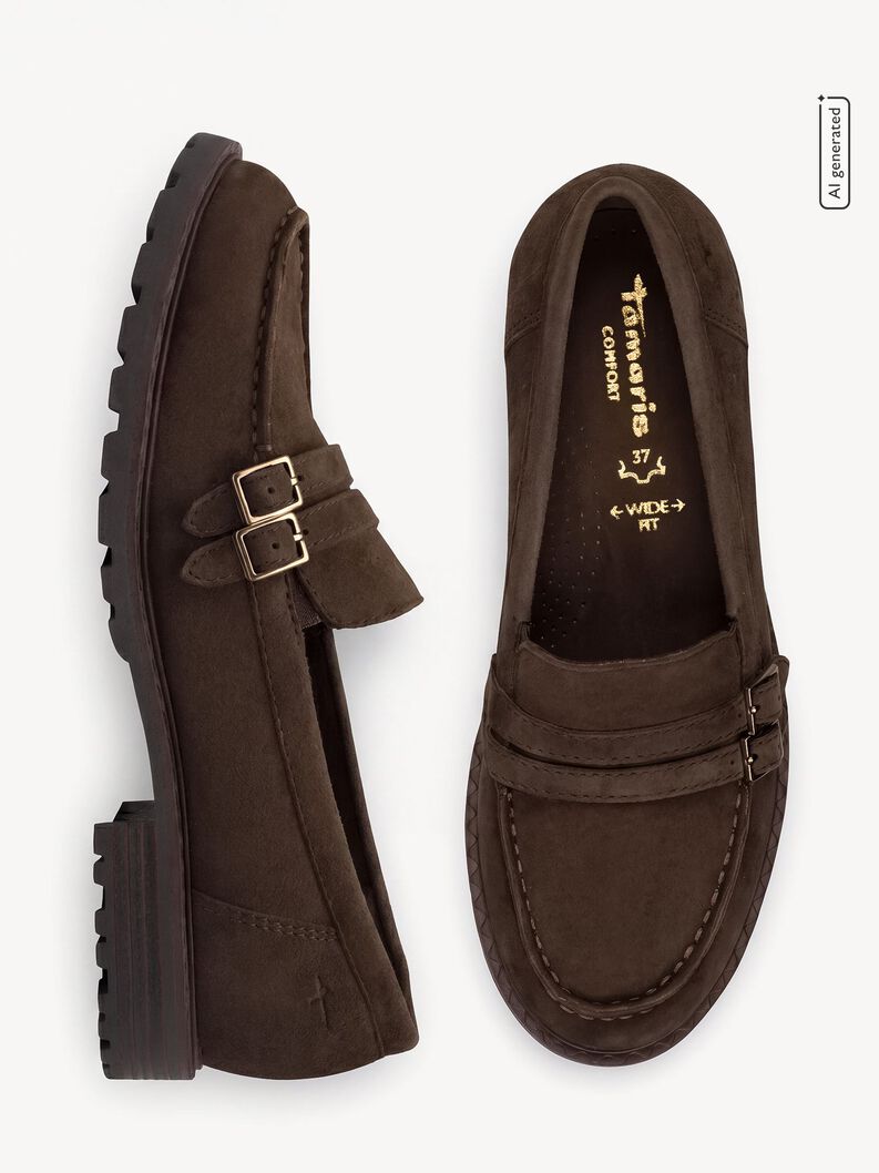 Leather Slipper - brown, MOCCA SUEDE, hi-res