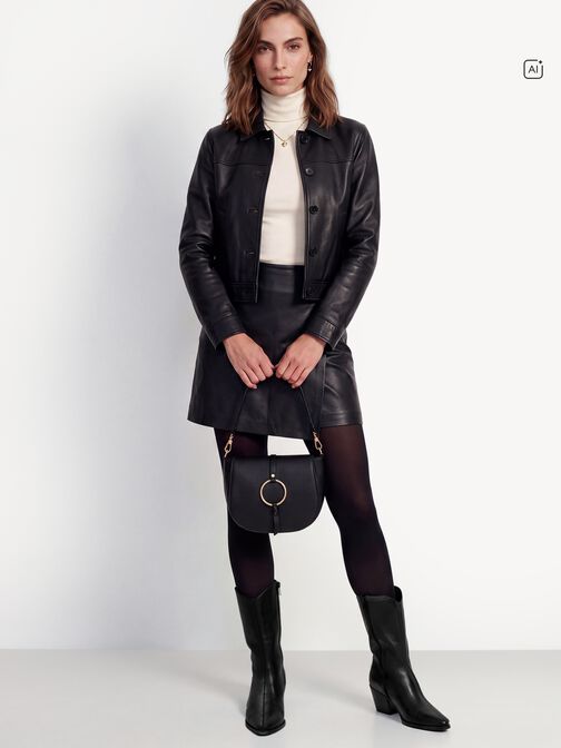 Boots, BLACK LEATHER, hi-res