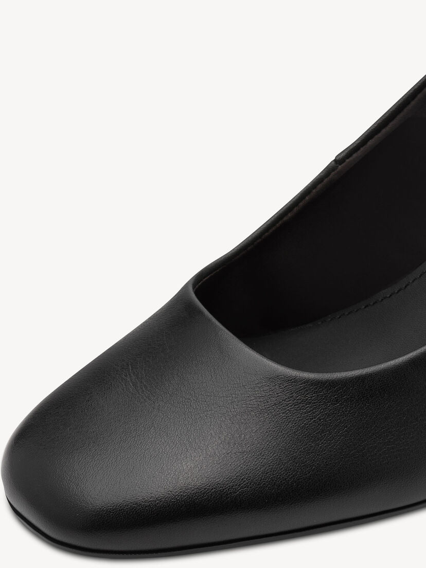 Leren Pumps - zwart, BLACK, hi-res