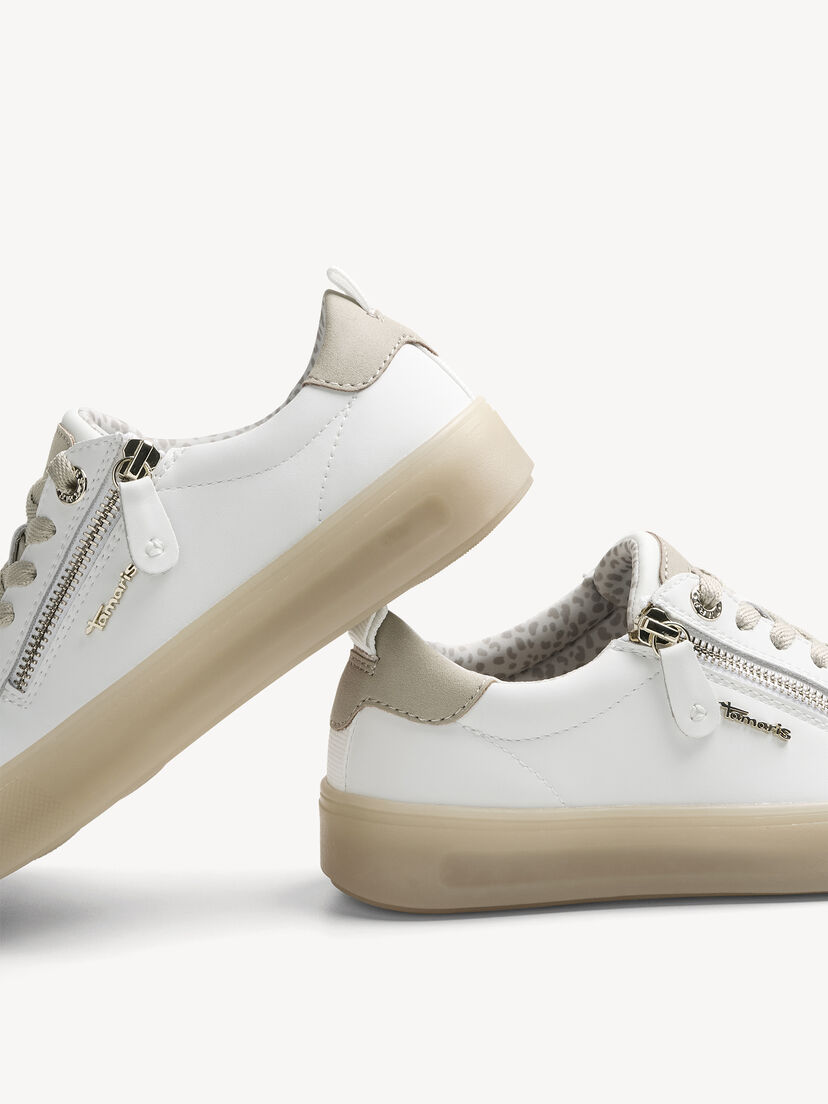 Sneaker - wit, WHITE/BEIGE, hi-res