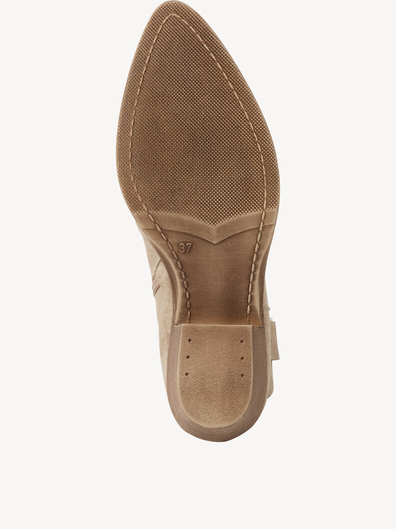 Lederstiefelette - beige, BEIGE, hi-res