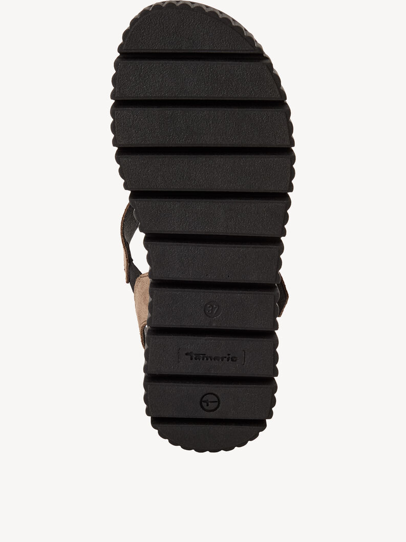 Ledersandalette - braun, TAUPE, hi-res