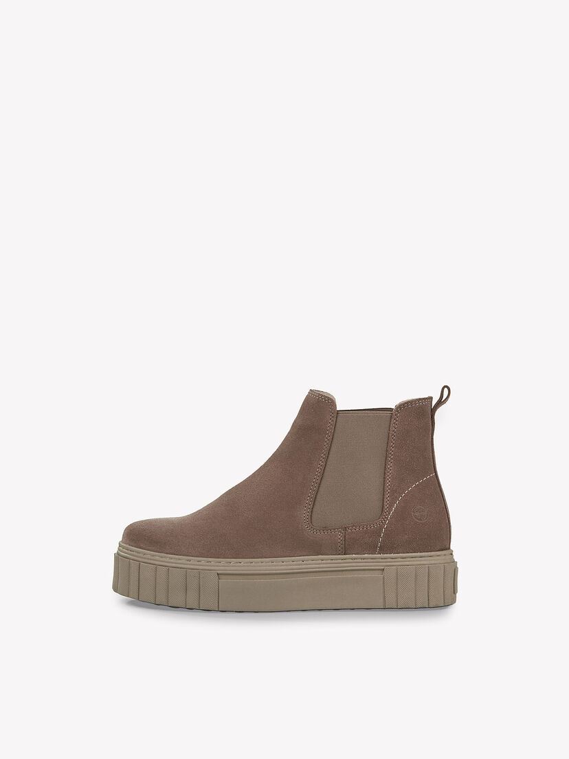 Leren Chelseaboot - beige, TAUPE, hi-res