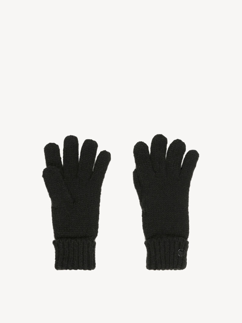 Gloves - black, Jet Black, hi-res
