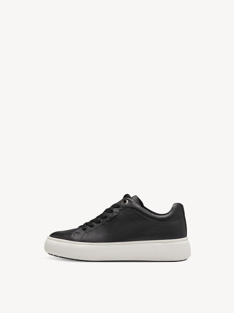 Leather Sneaker - black, BLACK LEATHER, hi-res