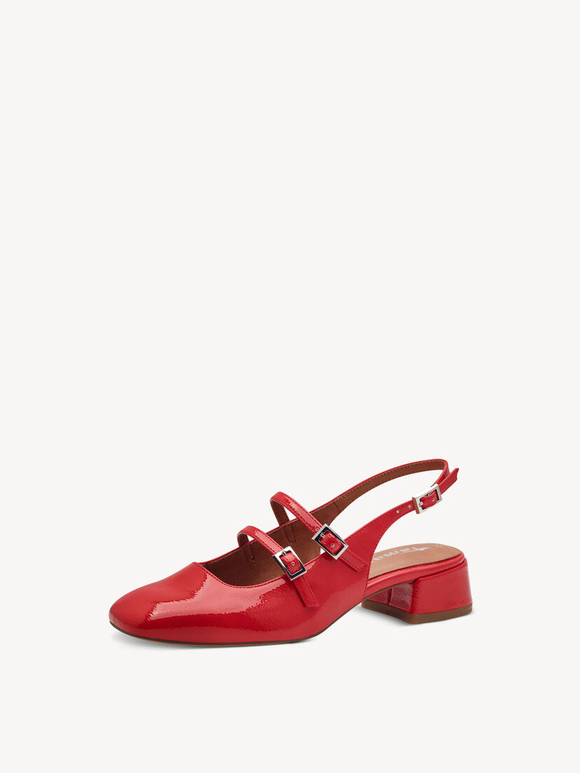 Slingpumps - rood, RED PATENT, hi-res