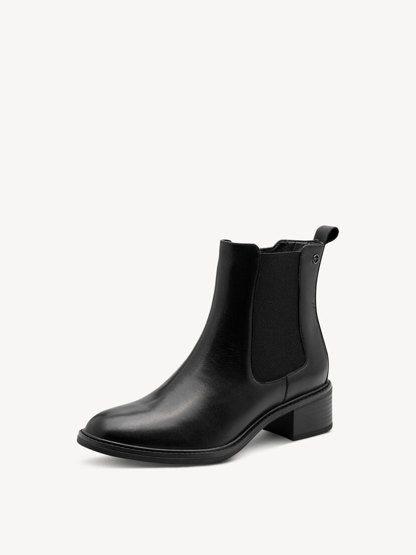 Leren Chelseaboot - zwart, BLACK NAPPA, hi-res