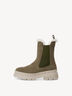 Leather Bootie - green warm lining, OLIVE, hi-res