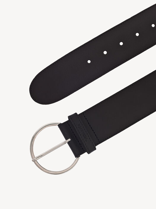 Leren riem, zwart, hi-res