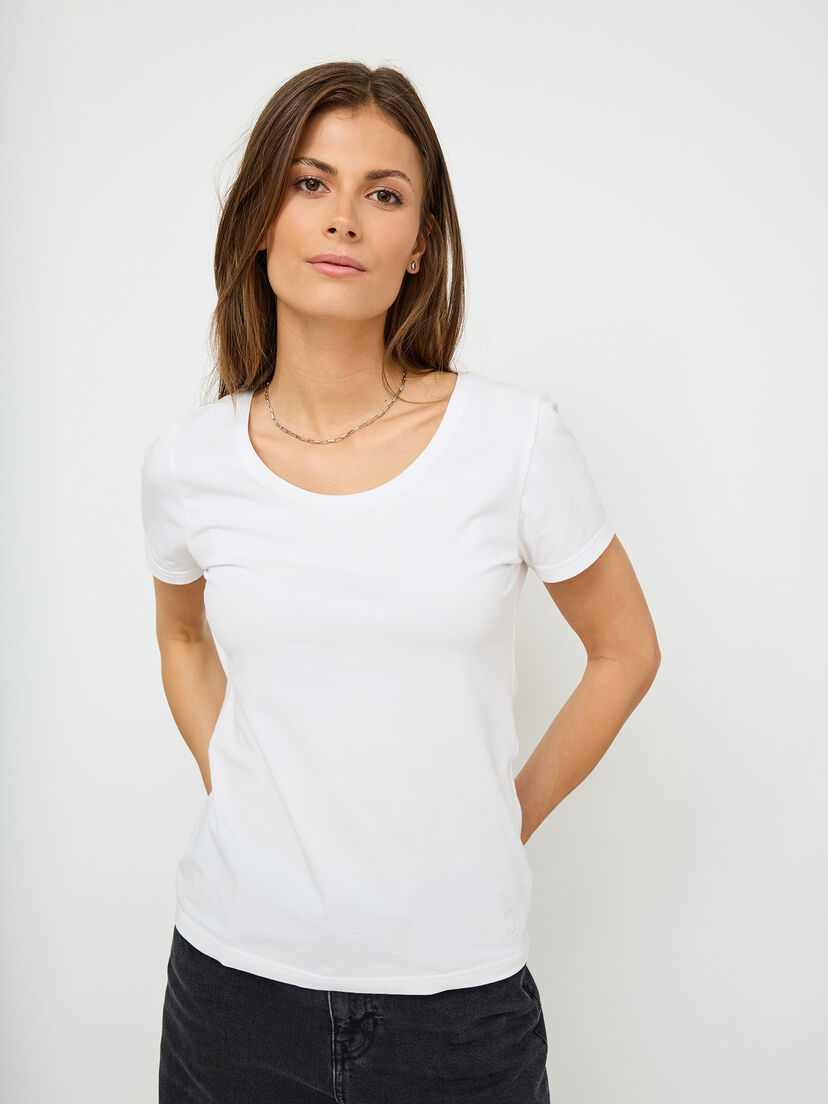 T-shirt - wit, Bright White, hi-res