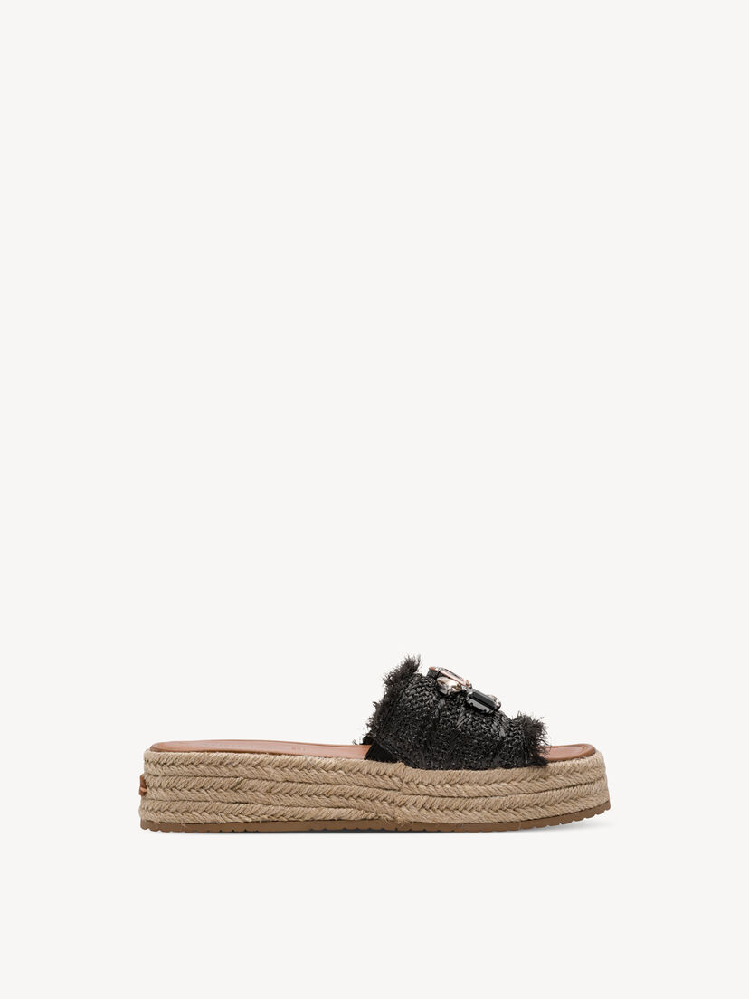Slipper - zwart, BLACK, hi-res