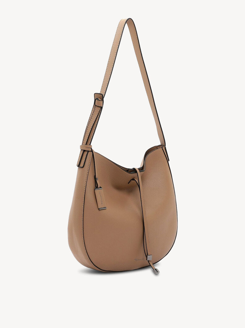 Braune Leder-Crossbody-Tasche mit Verschluss und elegantem Look