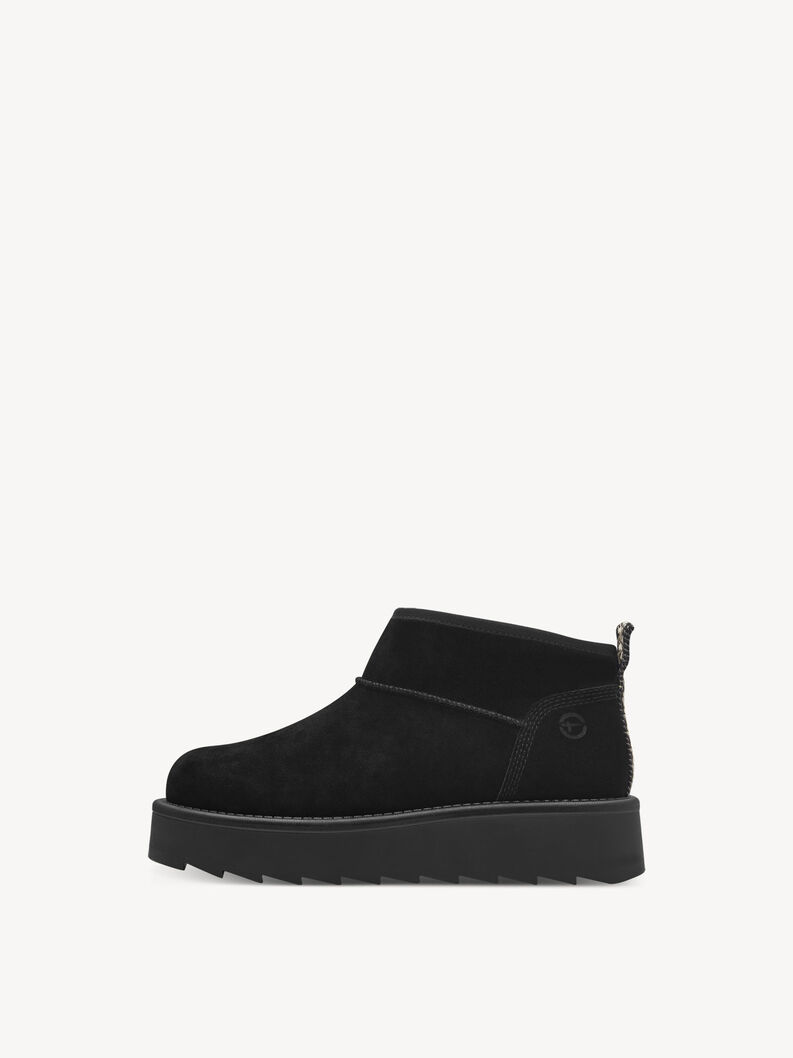 Bottine en cuir - noir doublure chaude, BLACK, hi-res