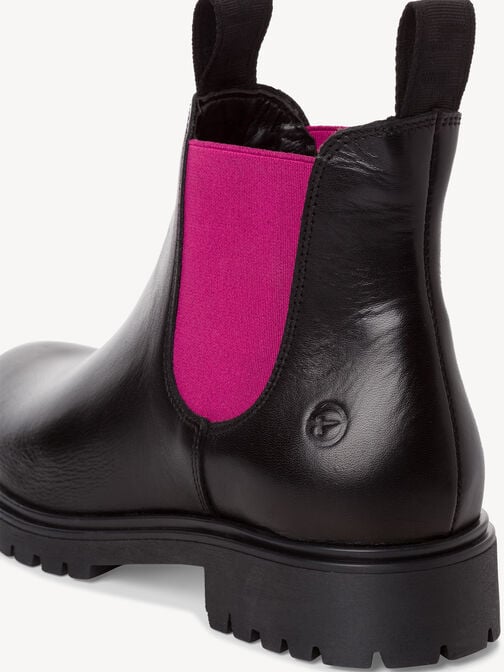 Chelsea Boot, BLK LEA./FUXIA, hi-res