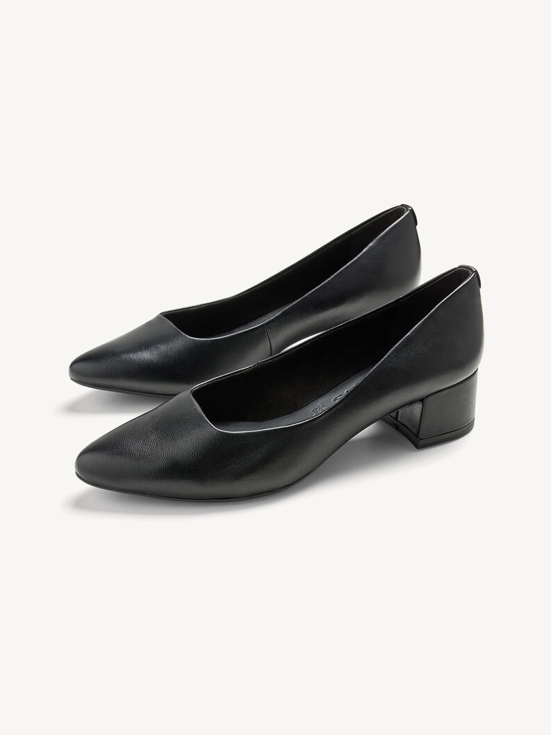 Lederpumps - schwarz, BLACK, hi-res