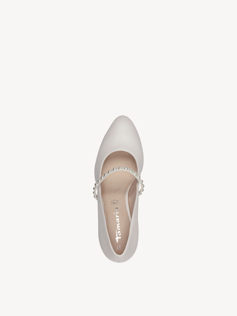 Leren Pumps - wit, WHITE, hi-res