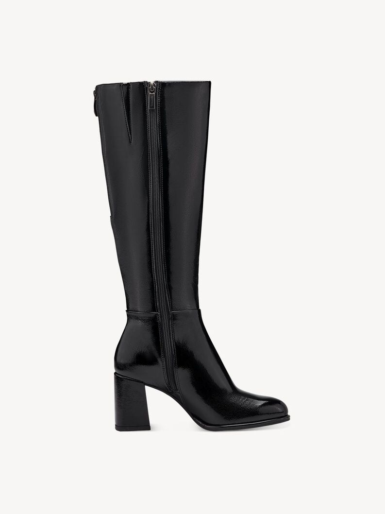 Ψηλές (βαριές) μπότες - μαύρο, BLACK PATENT, hi-res