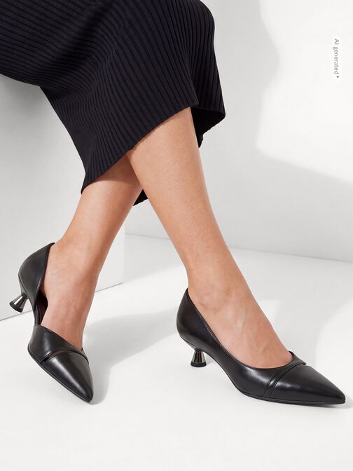 Pumps, BLACK LEATHER, hi-res